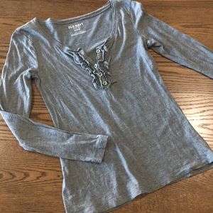 Old Navy XS long sleeve top with ruffles